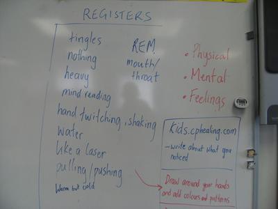 Our list of some of the registers we noticed when doing healing